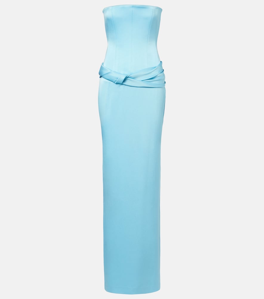 Alex Perry Crêpe satin bustier gown