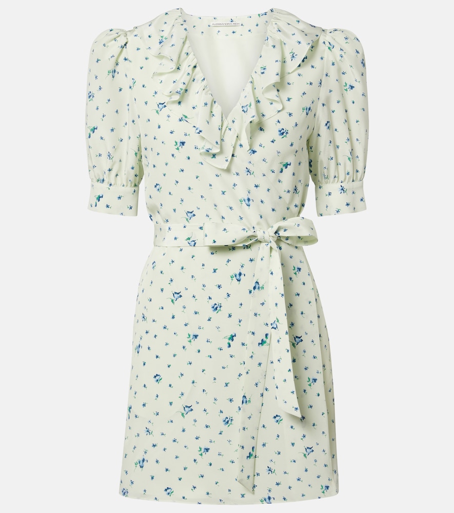 Alessandra Rich Floral silk minidress