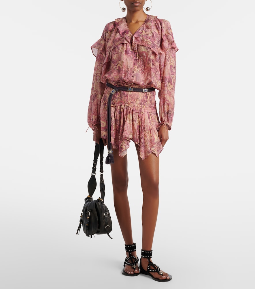 Ceiva Silk Miniskirt