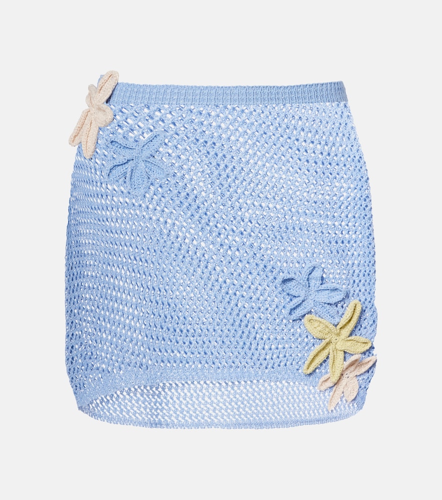 Bananhot Cori open-knit lamé miniskirt | Thumbnail 6