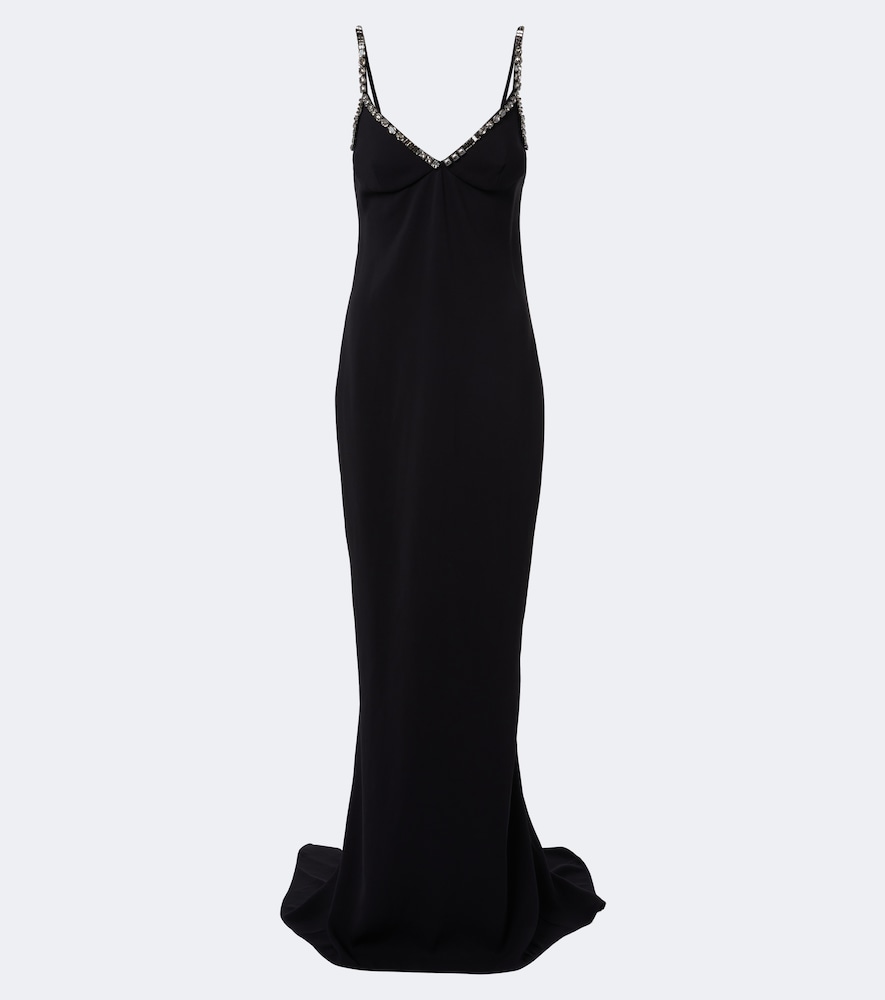 Stella Mccartney Women's Black Embellished Crepe Gown UK Size 6 - Mytheresa