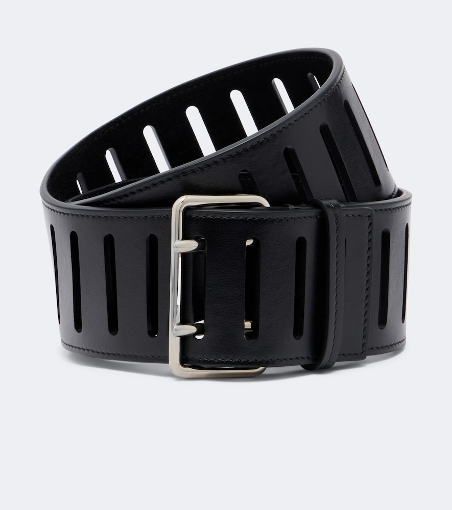 Alaia Women's Black Leather Belt Inch Size 27.5 - Mytheresa