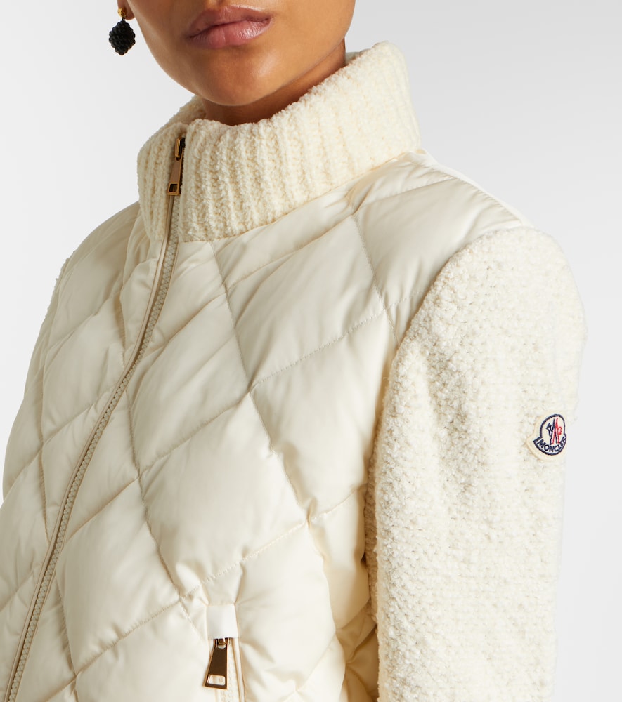  Moncler Moncler Down-paneled Cotton-blend Cardigan 