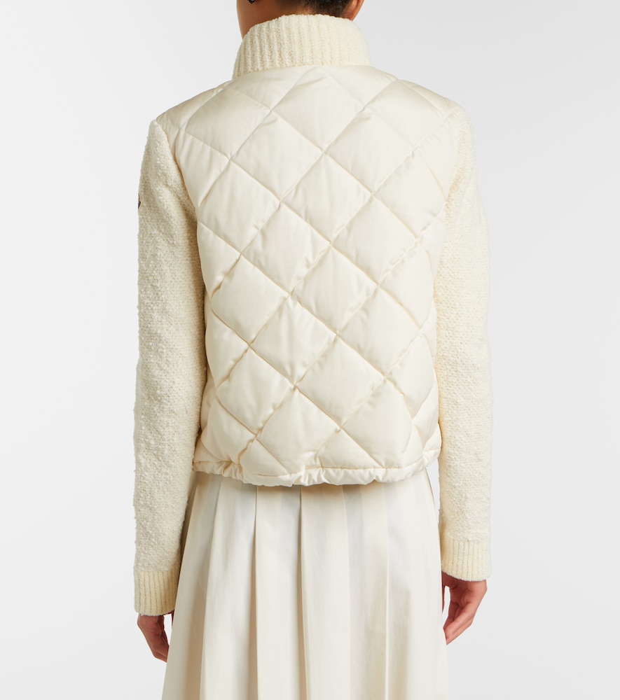  Moncler Moncler Down-paneled Cotton-blend Cardigan 