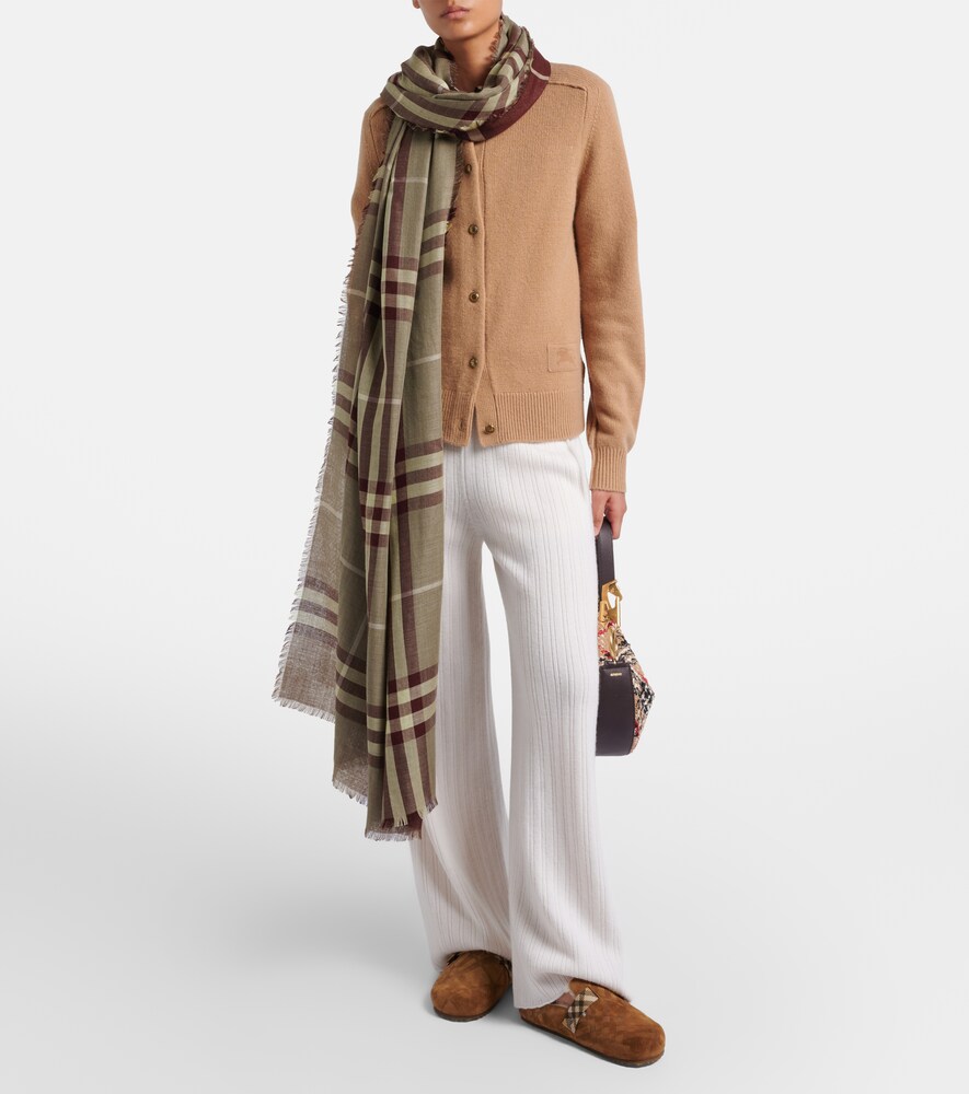 Burberry Burberry Check wool and silk scarf