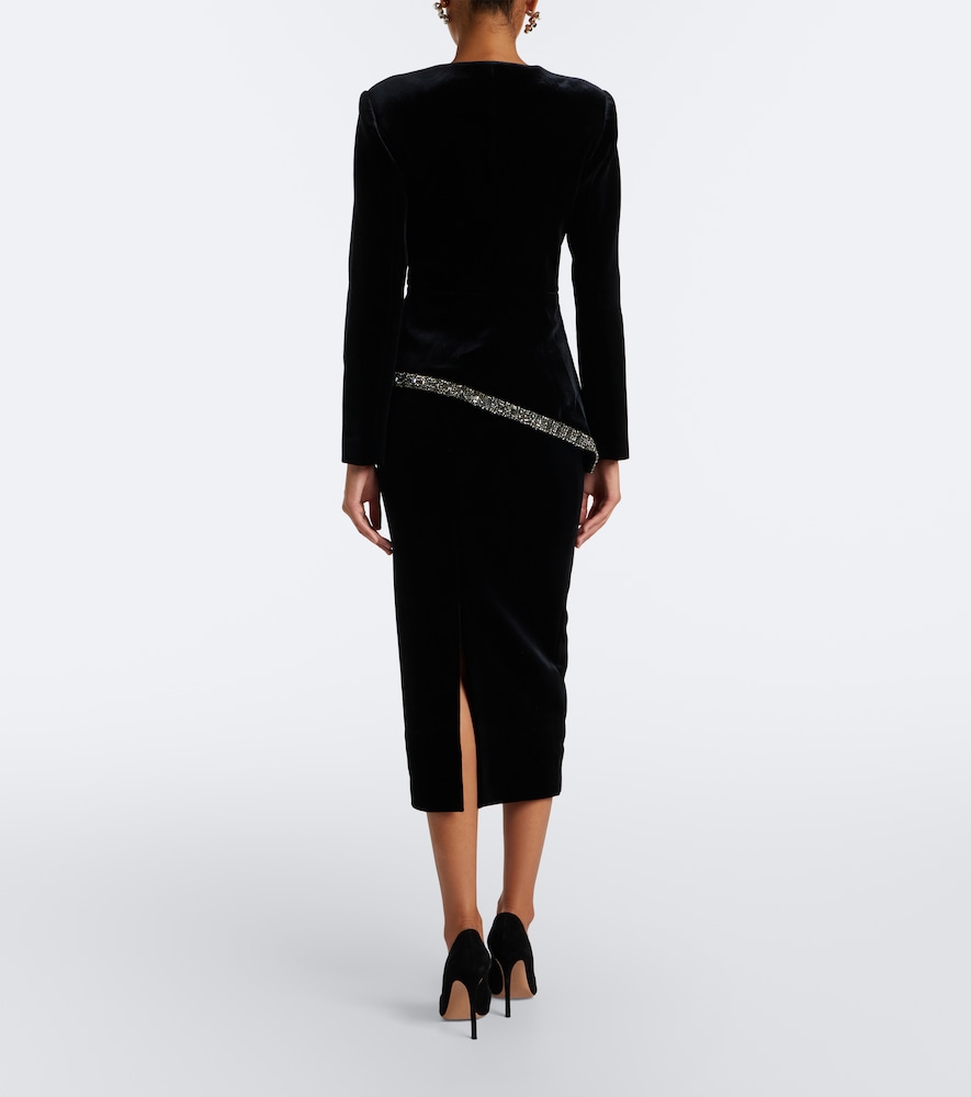 Velvet Pencil Skirt
