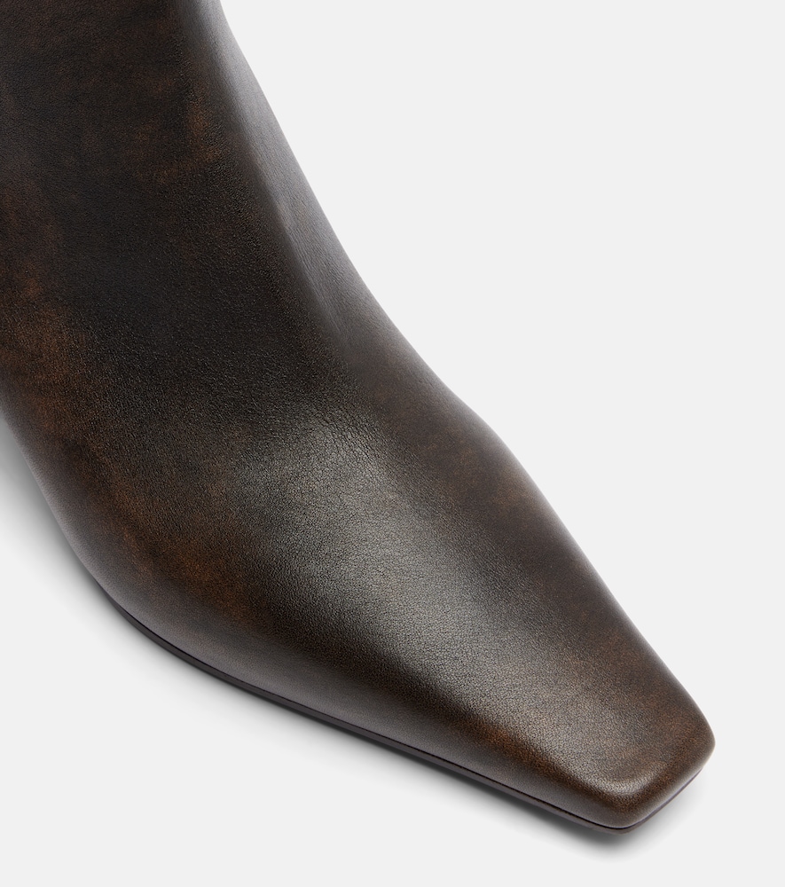  Brunello Cucinelli Brunello Cucinelli Botines De Piel Con Cuentas Monili 