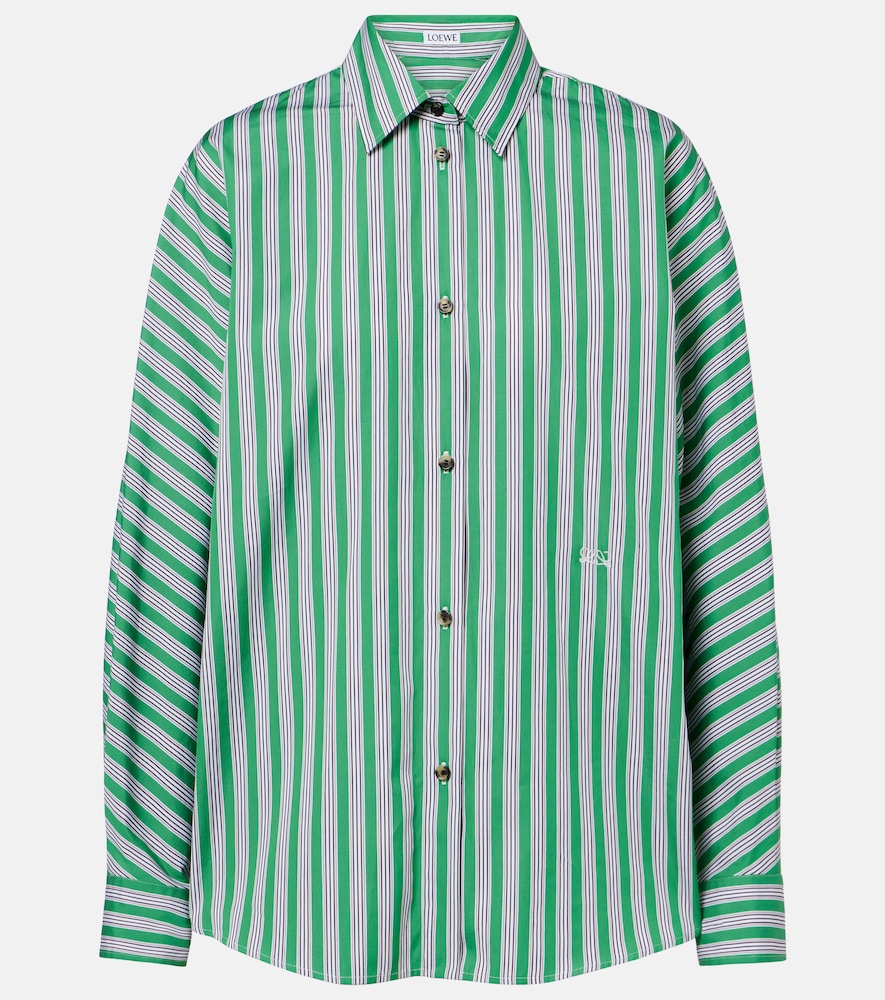 Camicia in popeline di cotone a righe