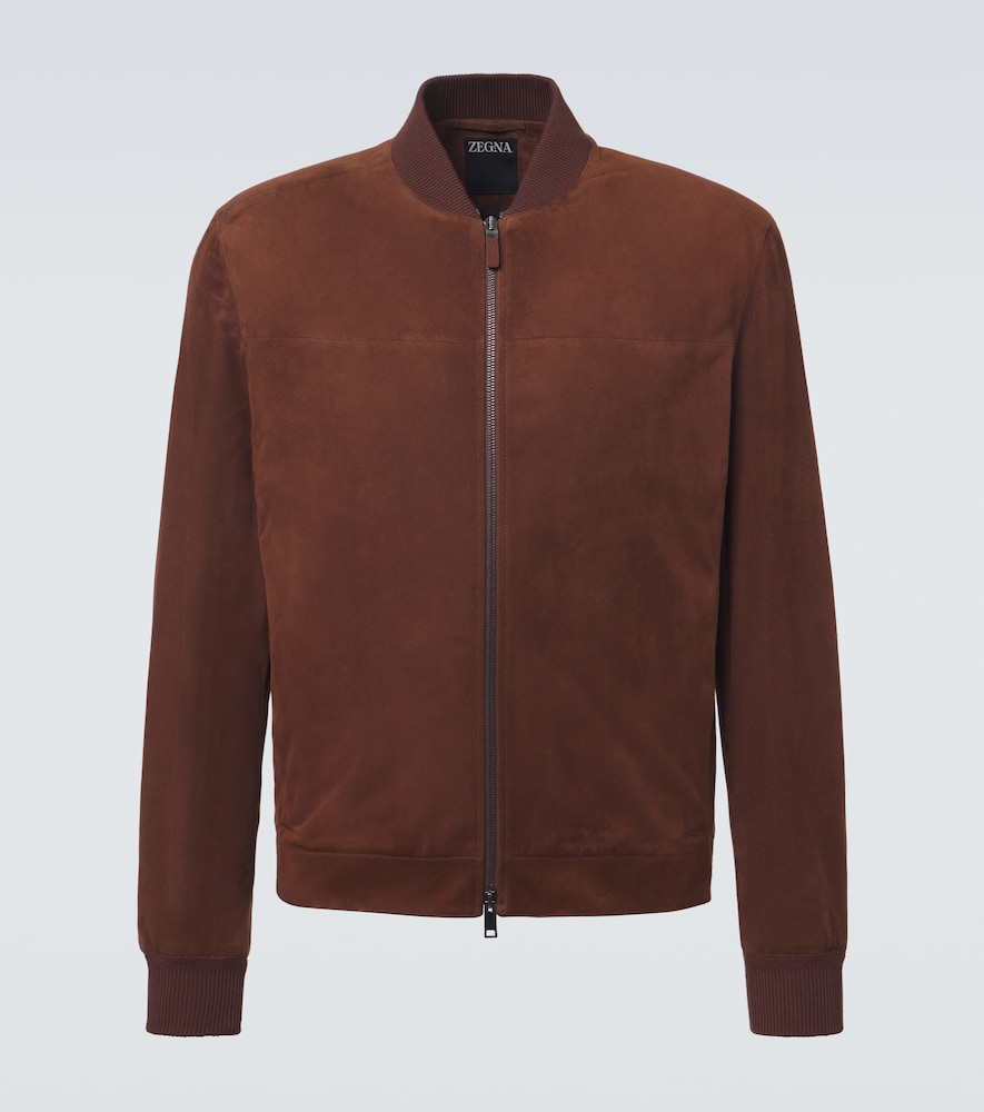 Bomberjacke aus Veloursleder