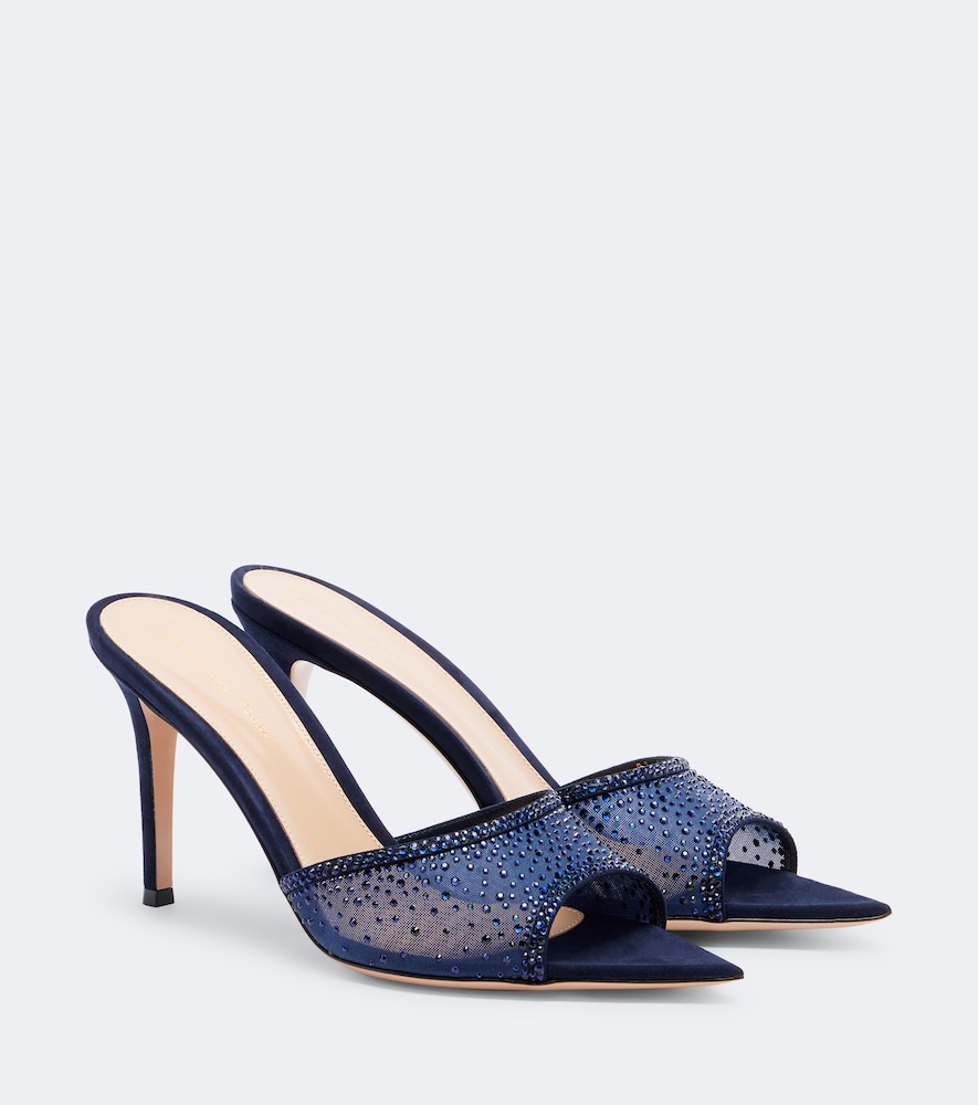 Mules Rania in mesh con cristalli
