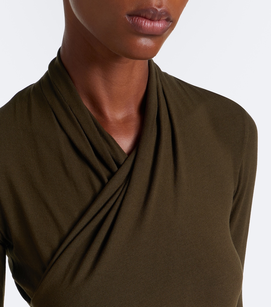 Fixed Jersey Wrap Top