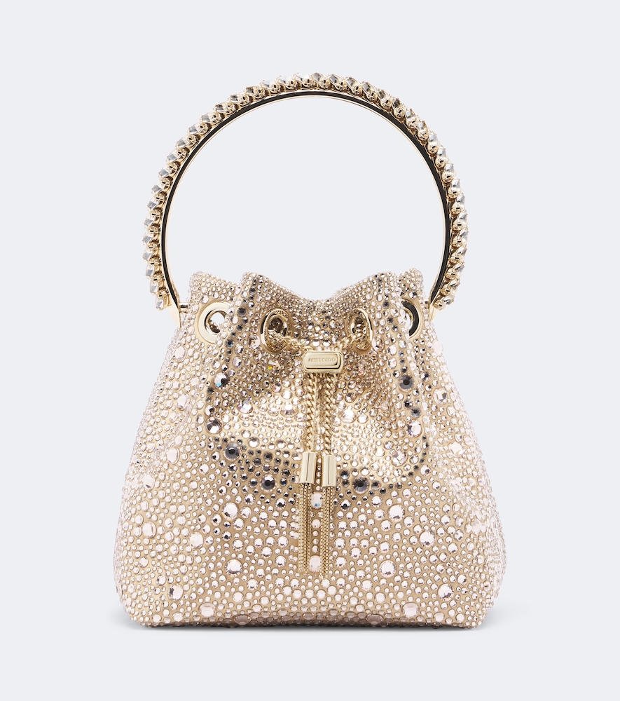 Verzierte Bucket Bag Bon Bon aus Satin