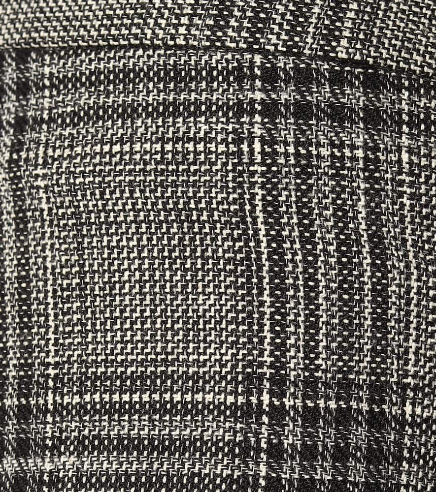 Isabel Marant Derys Checked Cotton-blend Straight-leg Pants In Grey