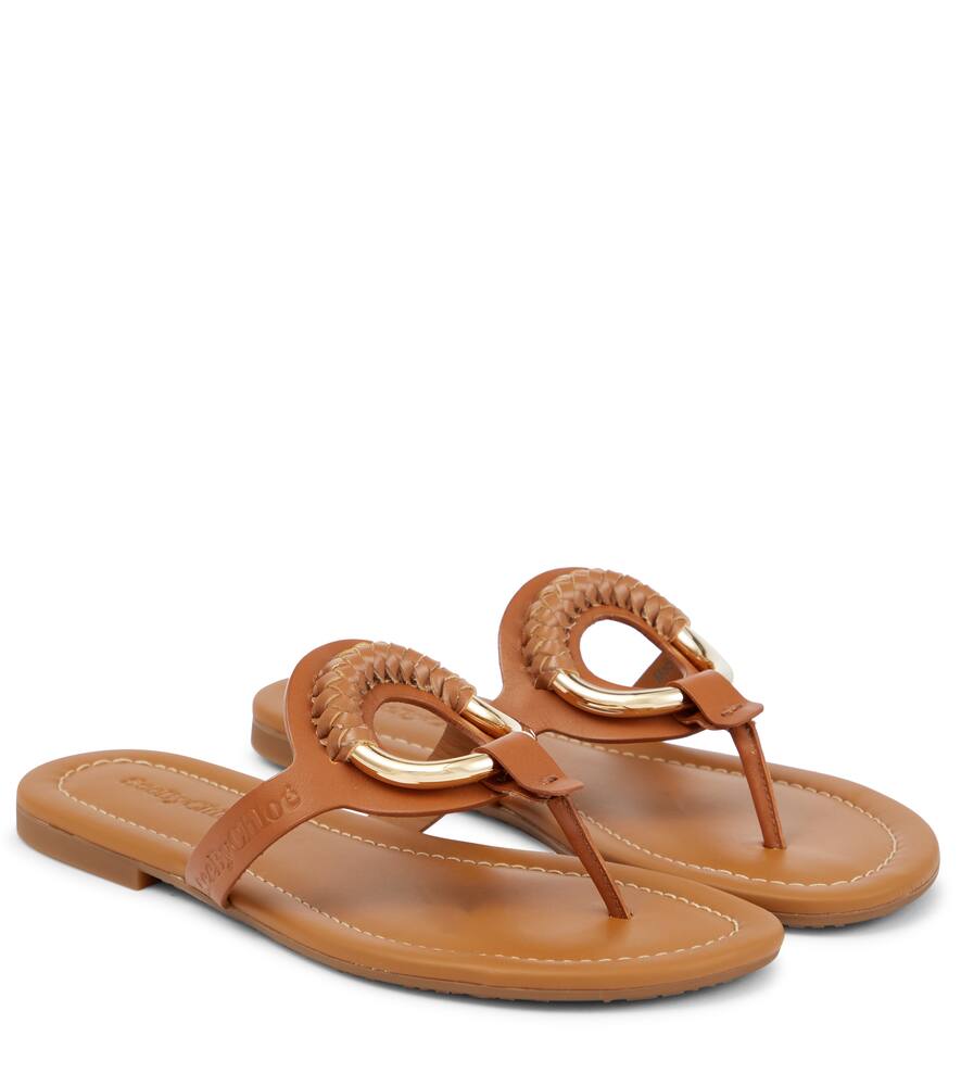 Hana leather-trimmed...