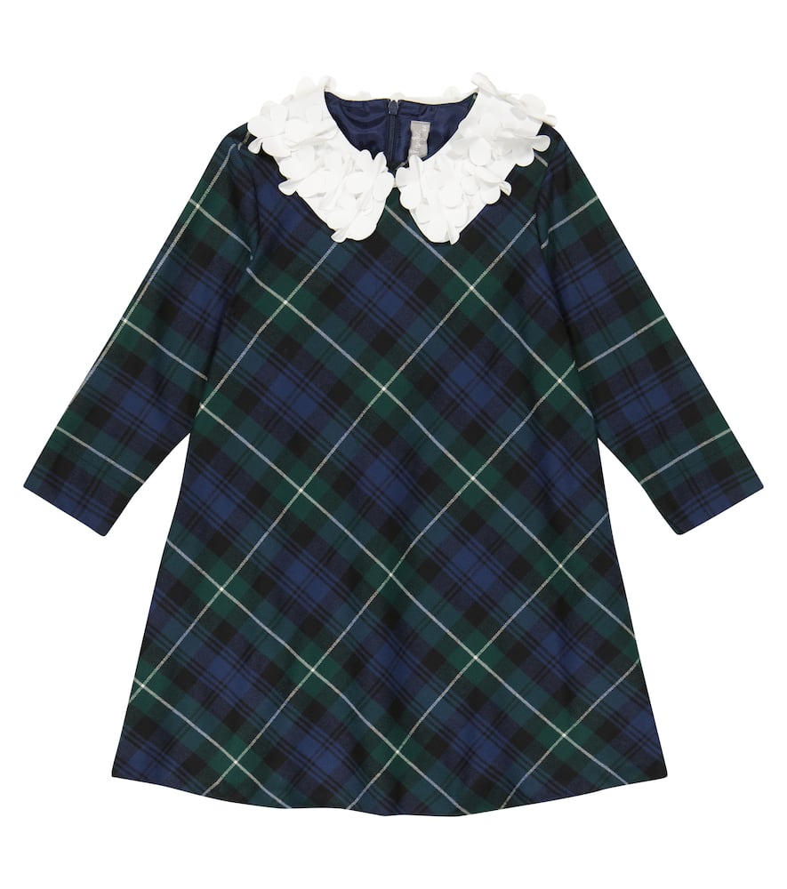 Il Gufo Embellished checked dress