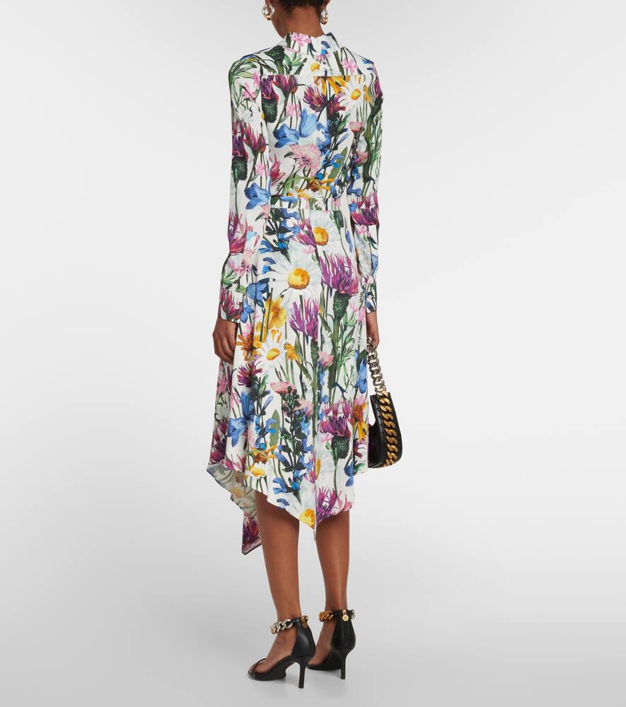Stella Mccartney Ladies Asymmetric Floral Print Midi Skirt In Multicoloured