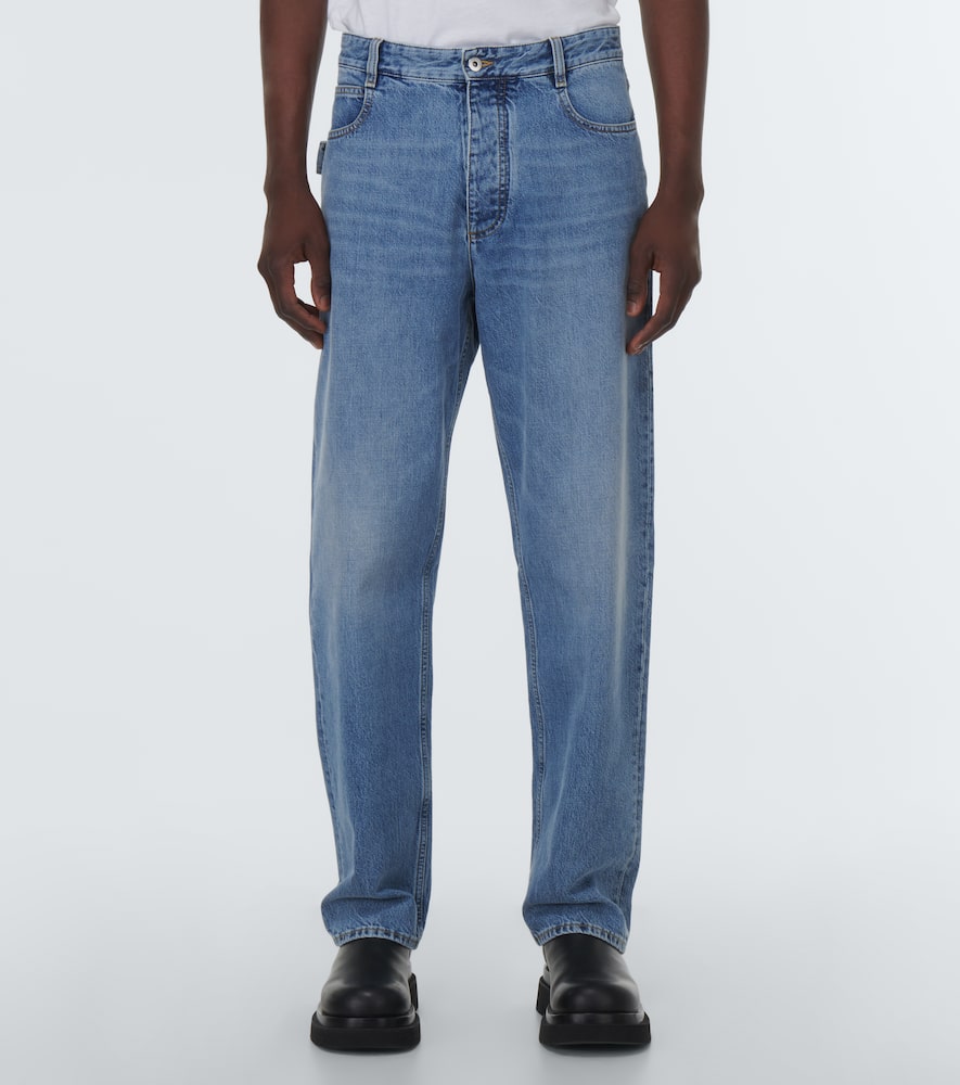 Shop Bottega Veneta Wide-leg Jeans In Blue