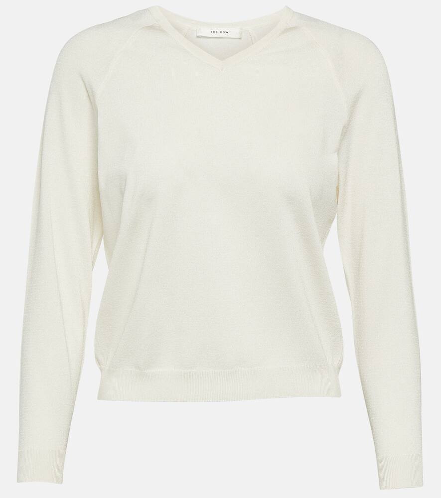 The Row Corin silk-blend top