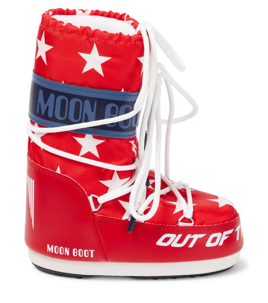 Moon Boot Icon Logo-print Snow Boots In Red