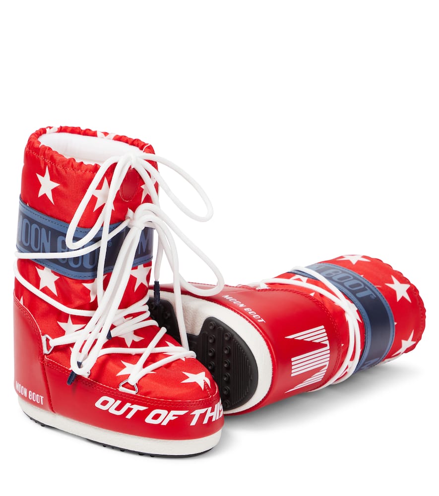 Moon Boot Icon Logo-print Snow Boots In Red