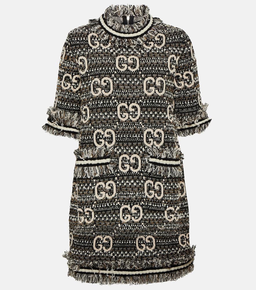 Gucci Gg Tweed And Lamé Minidress In Multicoloured