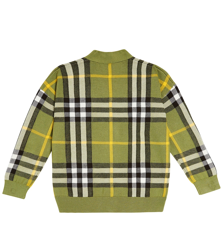  Burberry Kids Burberry Kids Cardigan Burberry Check Aus Einem Wollgemisch 