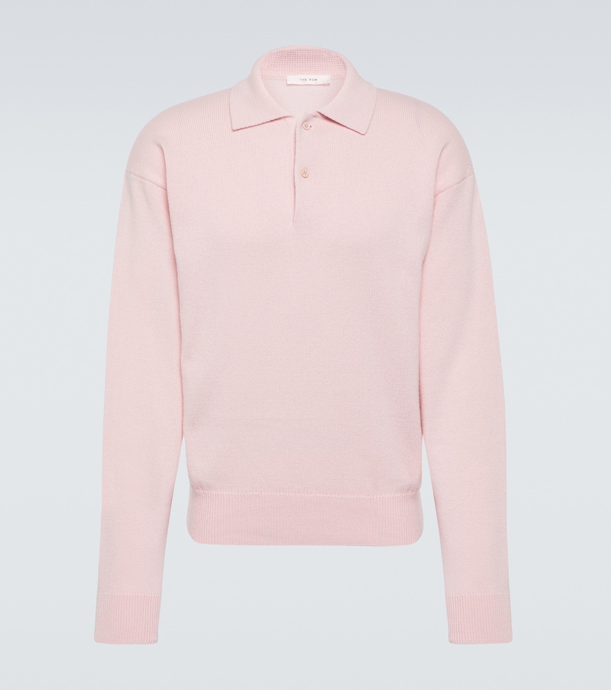 The Row Joyce cotton and cashmere polo sweater