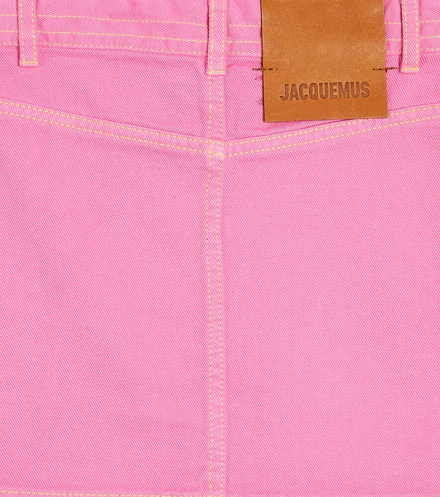 Shop Jacquemus Enfant La Jupe De Nimes Denim Skirt In Pink