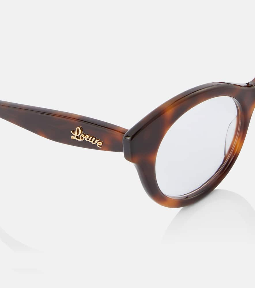 Shop Loewe Curvy Round Glasses In Brown