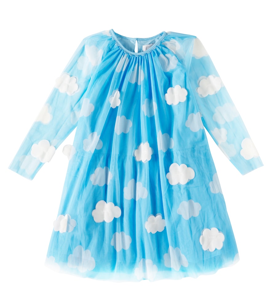 Stella McCartney Kids Appliqué printed tulle dress　ステラ マッカートニー キッズ アップリケ プリント チュール ドレス Stella