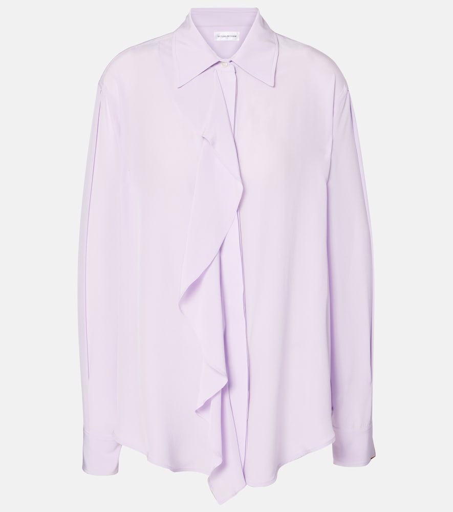Victoria Beckham Blouse asymtrique en soie volants 483 €