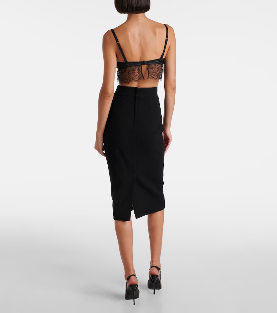  Dolce&gabbana Dolce&gabbana Lace-trimmed Satin Bralette 