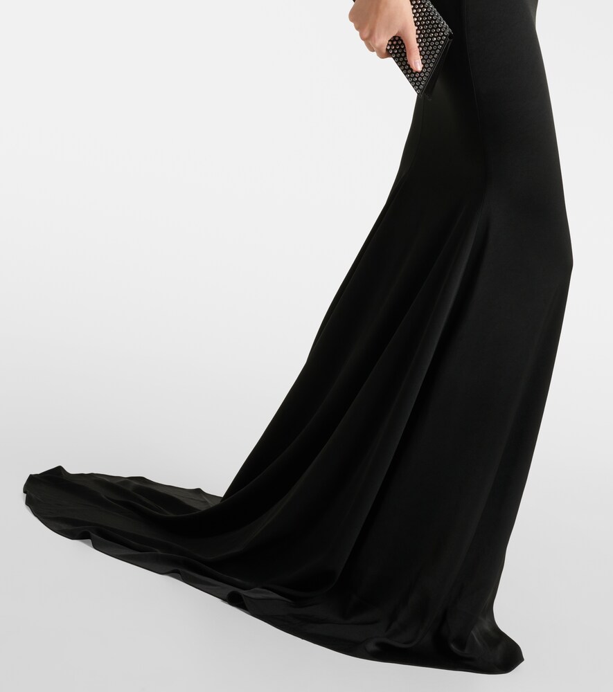  Alex Perry Alex Perry Gathered Strapless Satin Gown 