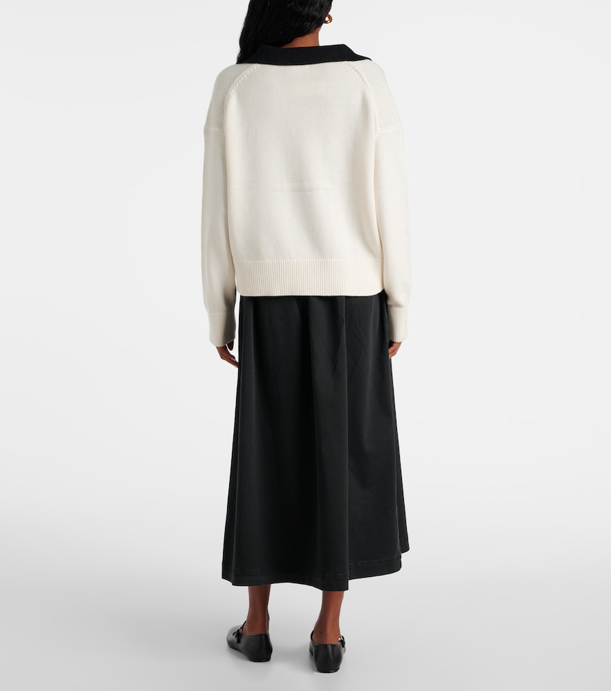 Lucie Cotton And Cashmere Polo Sweater
