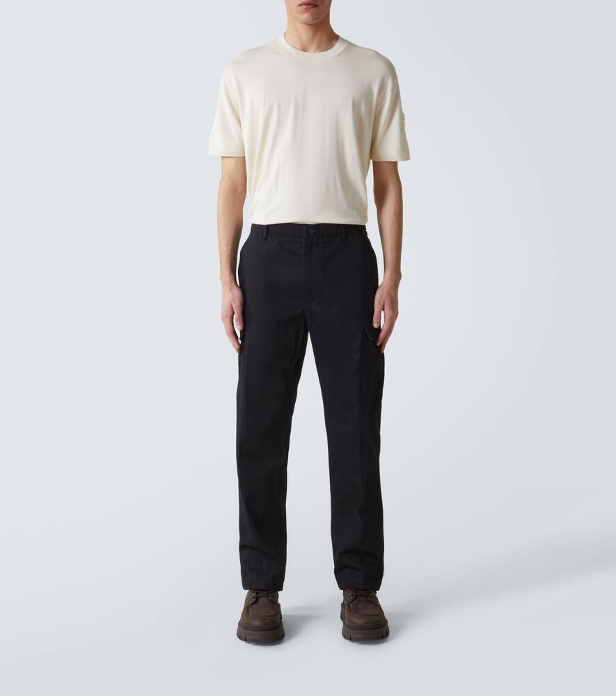 Moncler Silk And Cotton T-shirt In Neutral