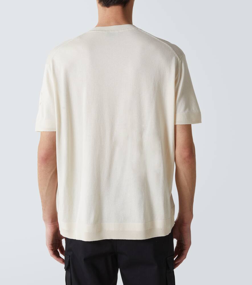 Moncler Silk And Cotton T-shirt In Neutral