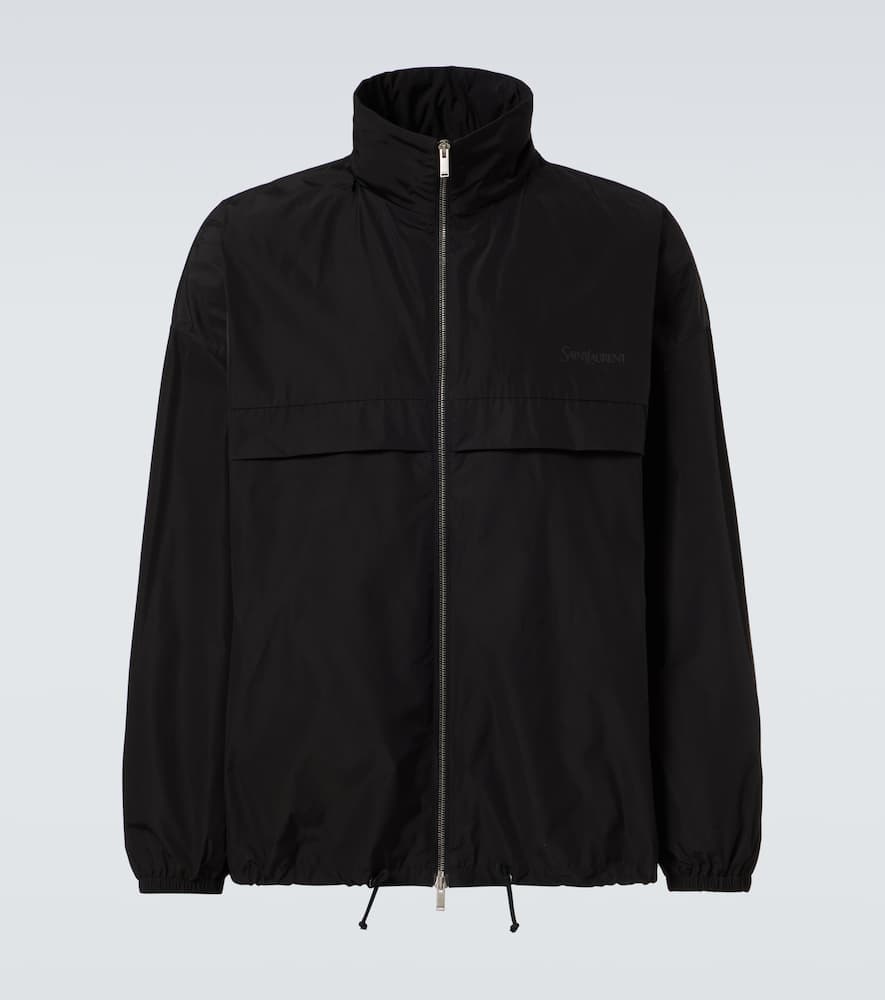Saint Laurent Paris Men Water-repellent Zip-up Serge Blouson In Black