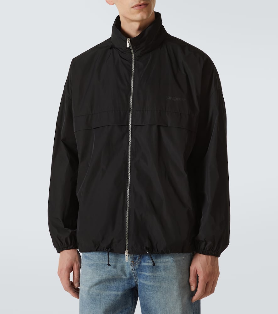 Saint Laurent Paris Men Water-repellent Zip-up Serge Blouson In Black