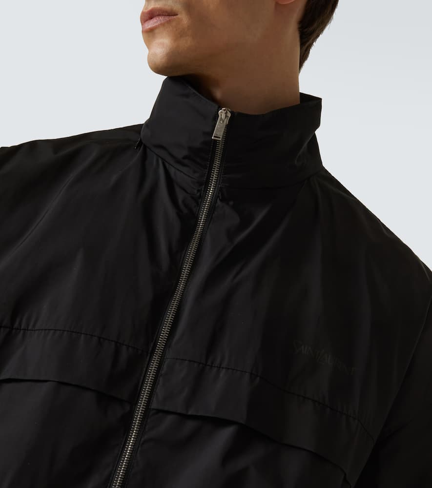 Saint Laurent Paris Men Water-repellent Zip-up Serge Blouson In Black