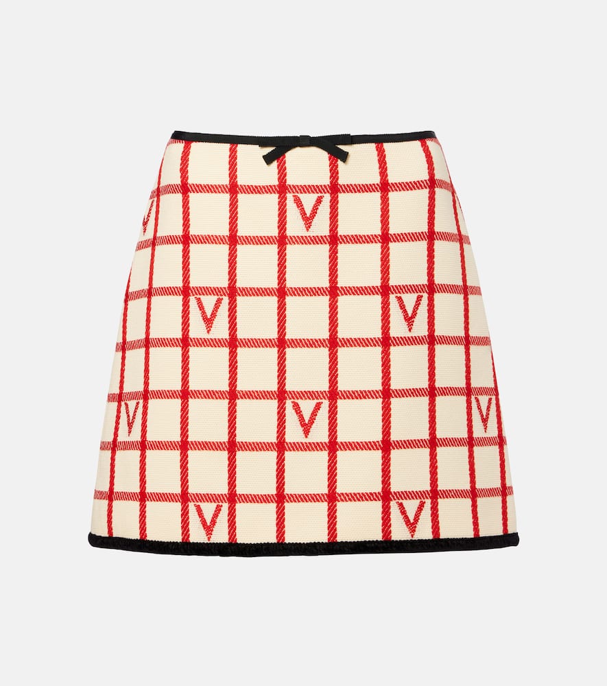 Valentino Midi Skirt With Button Accents And High Waist In Multi