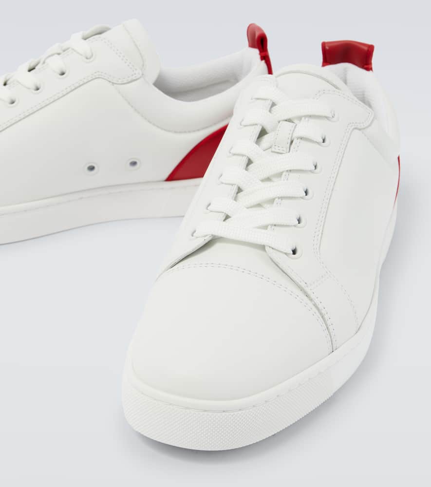 Christian Louboutin Fun Louis Junior Leather Sneakers In White