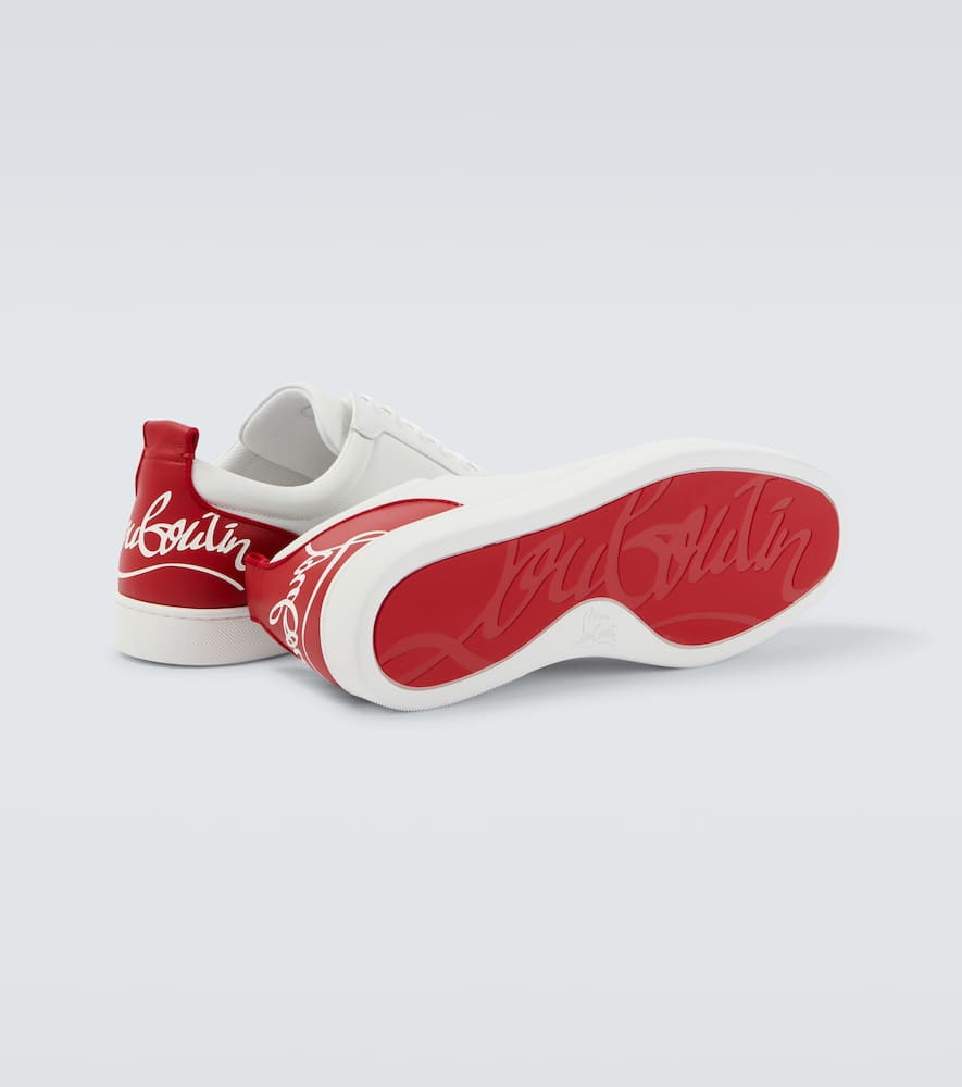 Christian Louboutin Fun Louis Junior Leather Sneakers In White