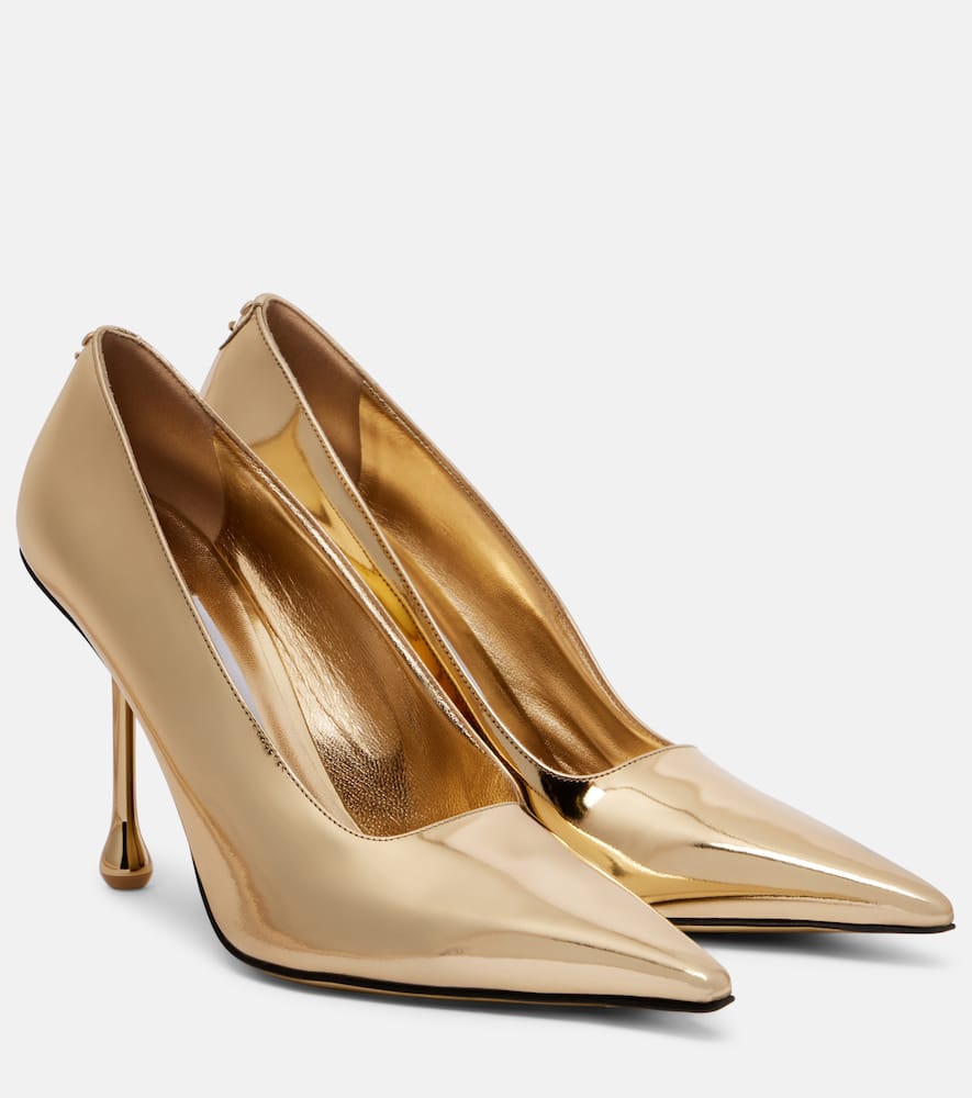Ixia 95 mirrored leather pumps