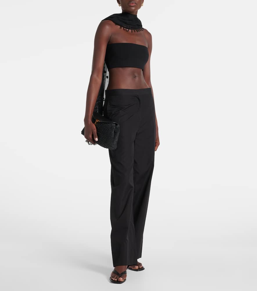 Totême Jersey Bandeau Top In Black