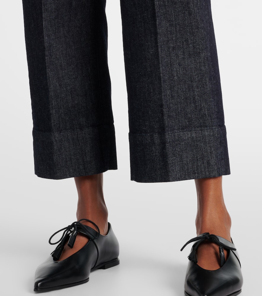 Shop 's Max Mara Fresis Cropped High-rise Straight Jeans