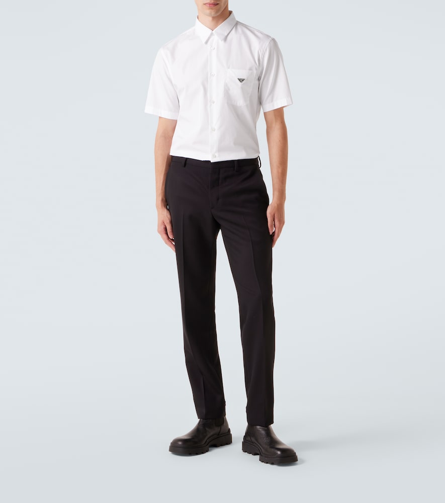  Prada Prada Camicia Bowling In Popeline Di Cotone 