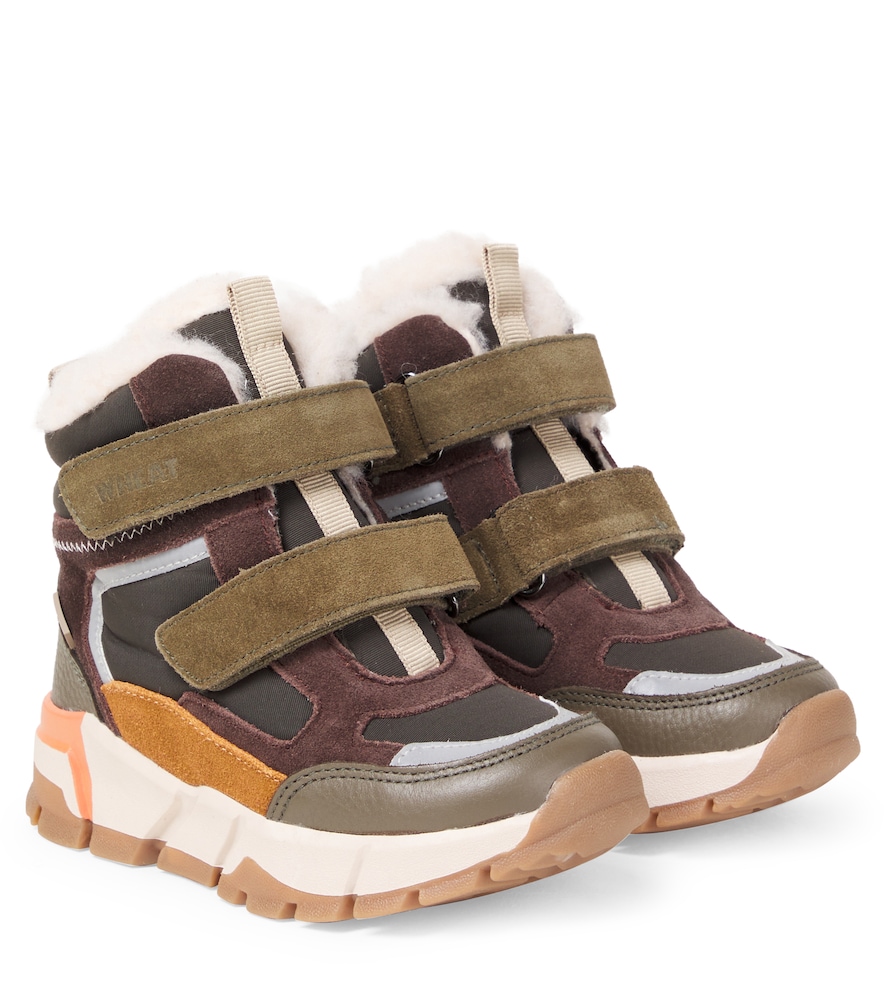 Wheat Lucka Tex leather-trimmed boots