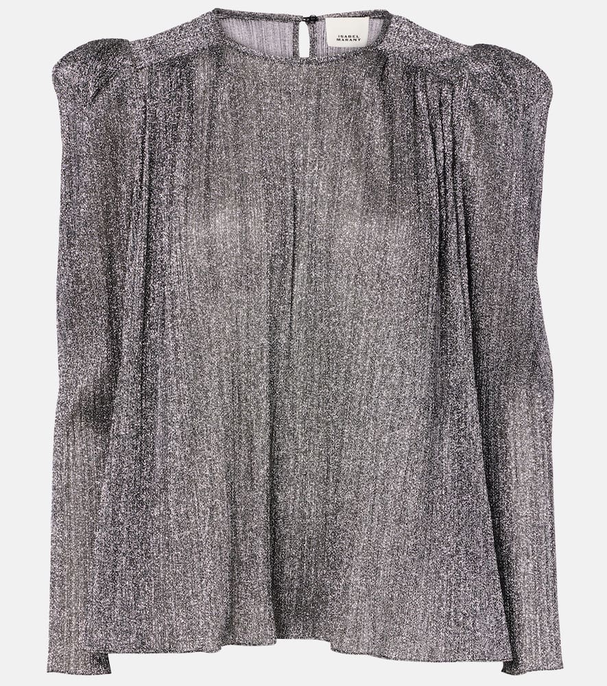 Isabel Marant Eylia Long Sleeves Top In Gray