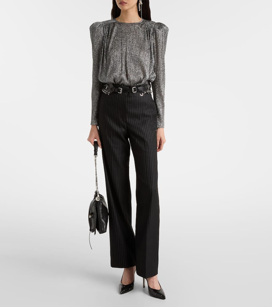 Isabel Marant Eylia Long Sleeves Top In Gray