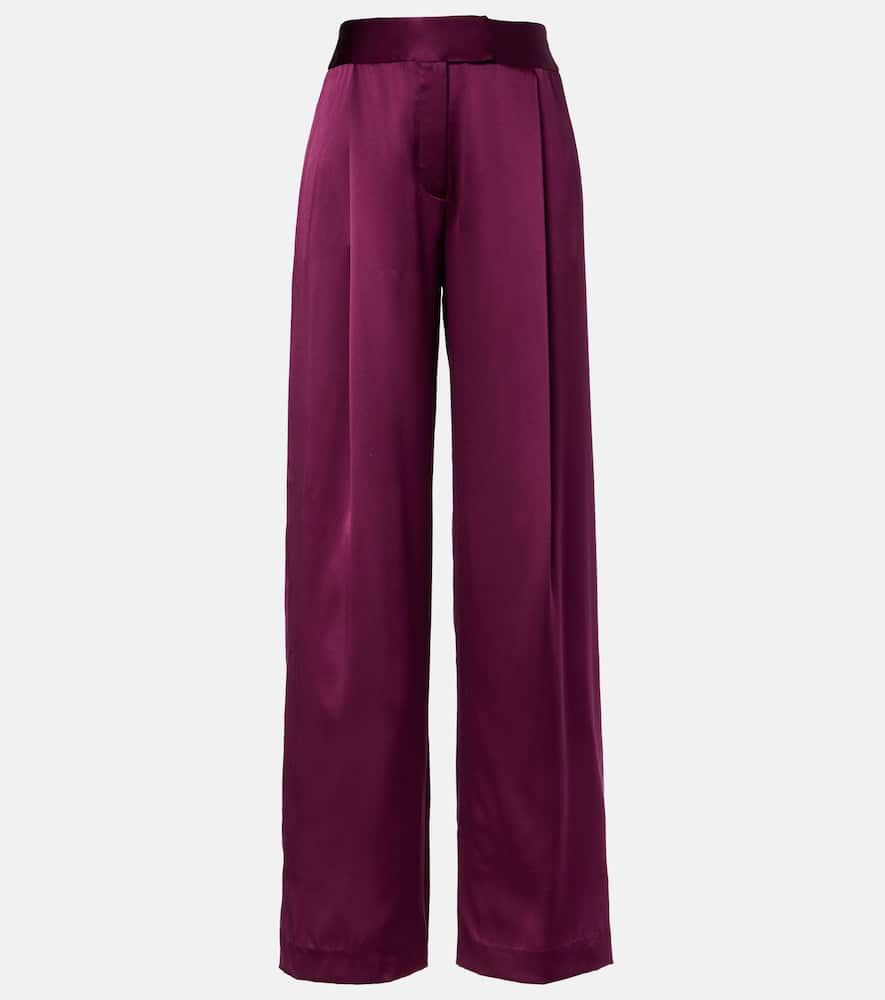 The Sei Weite High-rise-hose Aus Seide In Purple